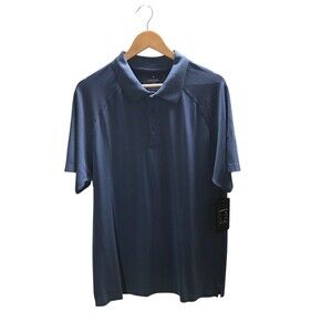 Fabletics Polo Shirt Men's Size XL Blue Short Sleeve NEW NWT